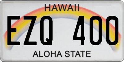 HI license plate EZQ400