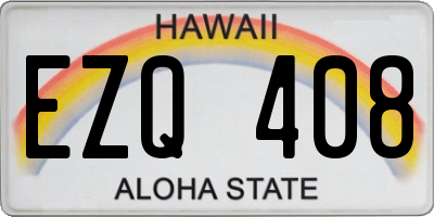 HI license plate EZQ408