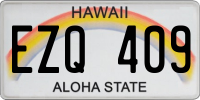 HI license plate EZQ409