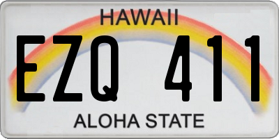 HI license plate EZQ411