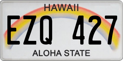 HI license plate EZQ427