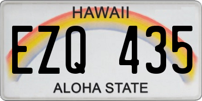 HI license plate EZQ435