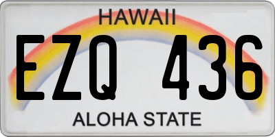 HI license plate EZQ436