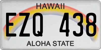 HI license plate EZQ438