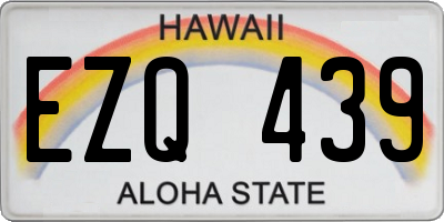 HI license plate EZQ439