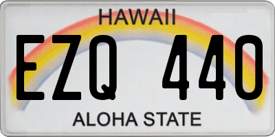 HI license plate EZQ440