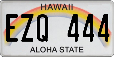 HI license plate EZQ444