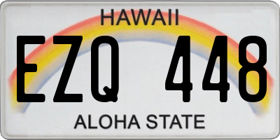 HI license plate EZQ448