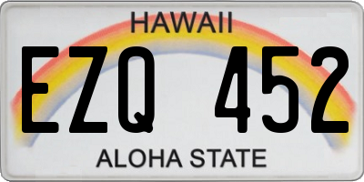 HI license plate EZQ452