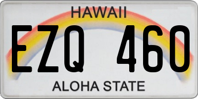 HI license plate EZQ460