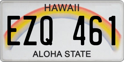 HI license plate EZQ461