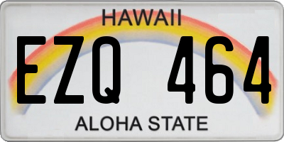 HI license plate EZQ464