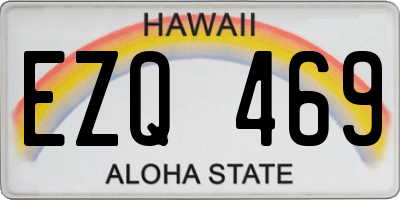 HI license plate EZQ469