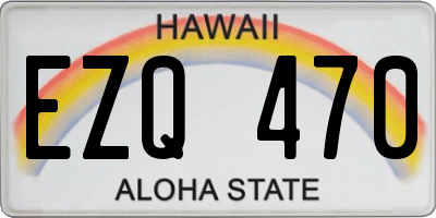 HI license plate EZQ470