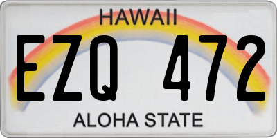 HI license plate EZQ472