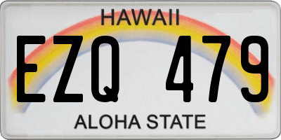 HI license plate EZQ479