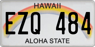 HI license plate EZQ484