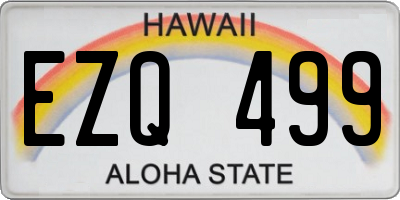 HI license plate EZQ499