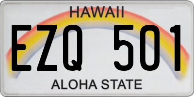 HI license plate EZQ501