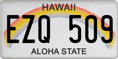 HI license plate EZQ509