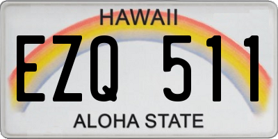 HI license plate EZQ511