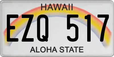HI license plate EZQ517