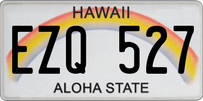 HI license plate EZQ527