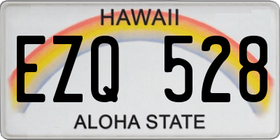 HI license plate EZQ528