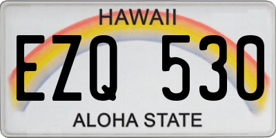 HI license plate EZQ530