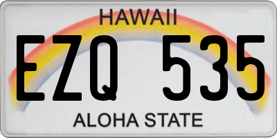 HI license plate EZQ535