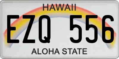 HI license plate EZQ556