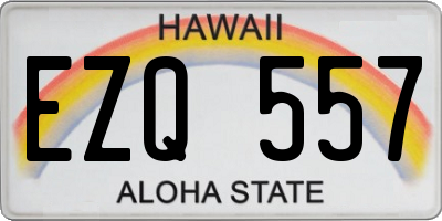 HI license plate EZQ557