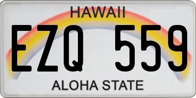 HI license plate EZQ559
