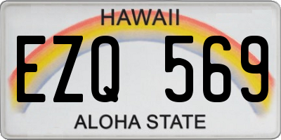 HI license plate EZQ569