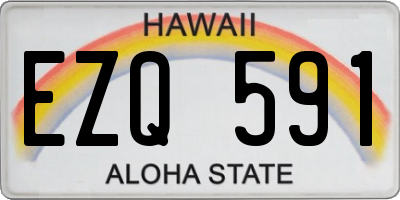 HI license plate EZQ591