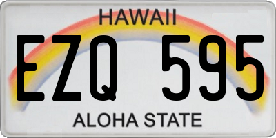 HI license plate EZQ595
