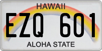 HI license plate EZQ601