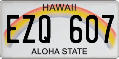 HI license plate EZQ607