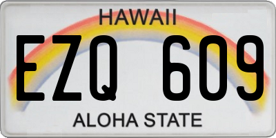 HI license plate EZQ609