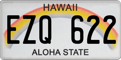 HI license plate EZQ622