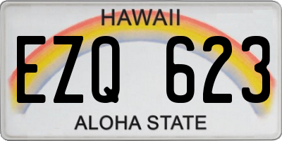 HI license plate EZQ623