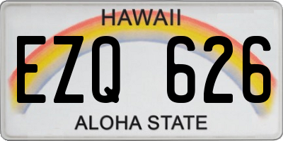HI license plate EZQ626