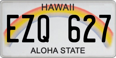 HI license plate EZQ627