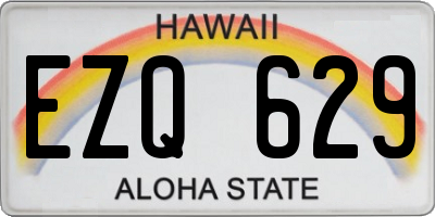 HI license plate EZQ629