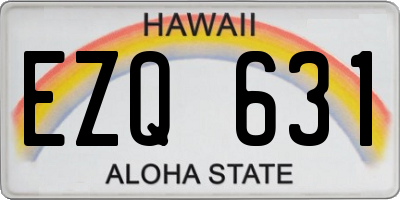 HI license plate EZQ631