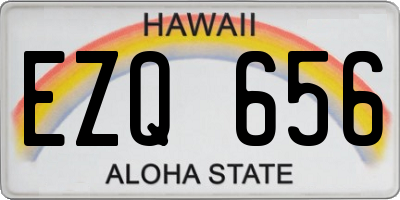 HI license plate EZQ656
