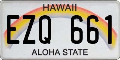 HI license plate EZQ661
