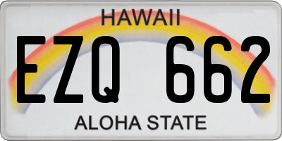 HI license plate EZQ662