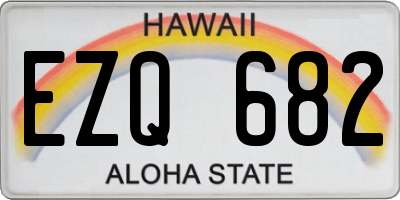 HI license plate EZQ682