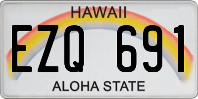 HI license plate EZQ691
